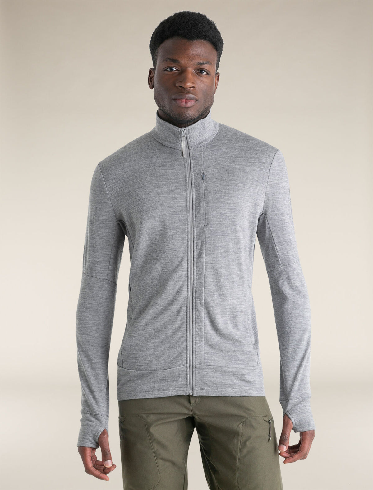 Manteau à manches longues et glissière 260 Quantum en mérinos Men's Metro Heather - 1