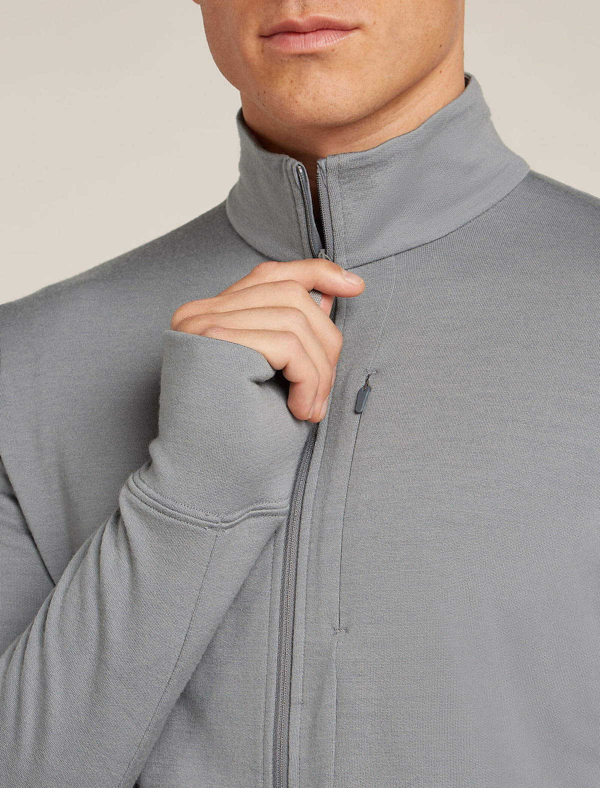 Manteau à manches longues et glissière 260 Quantum en mérinos Men's Alloy - 6