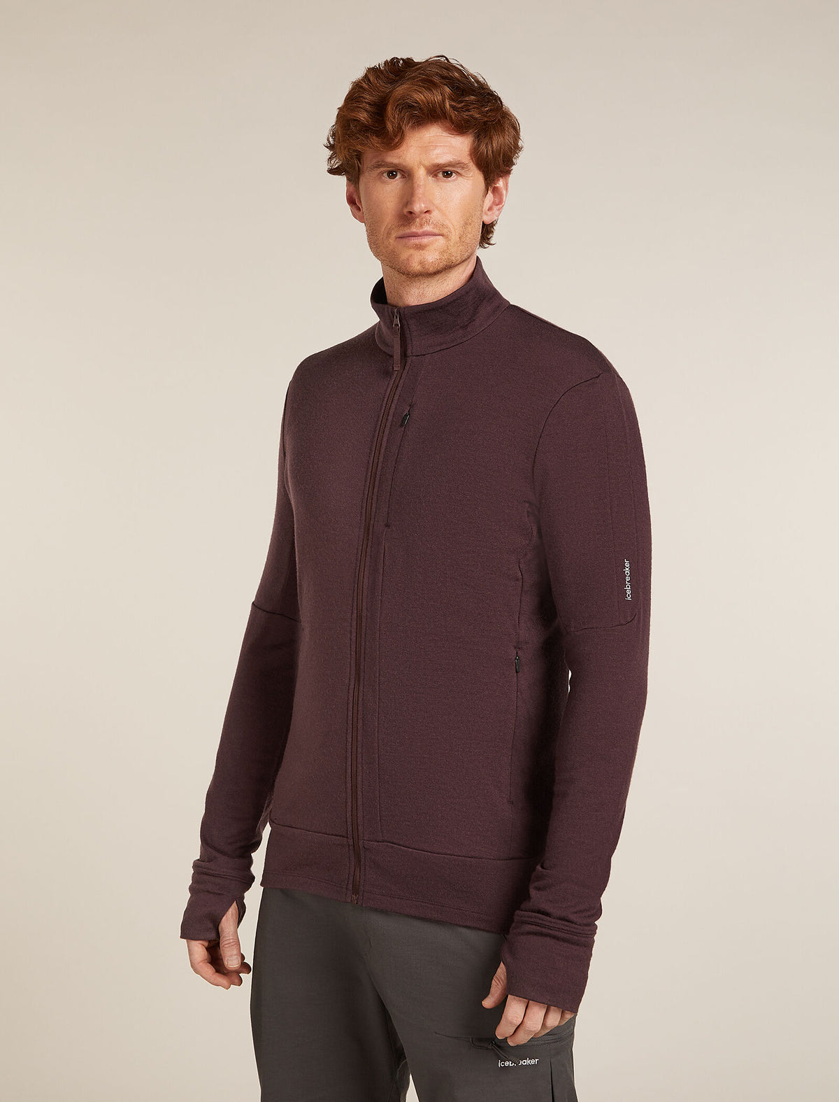 Manteau à manches longues et glissière 260 Quantum en mérinos Men's Java - 1