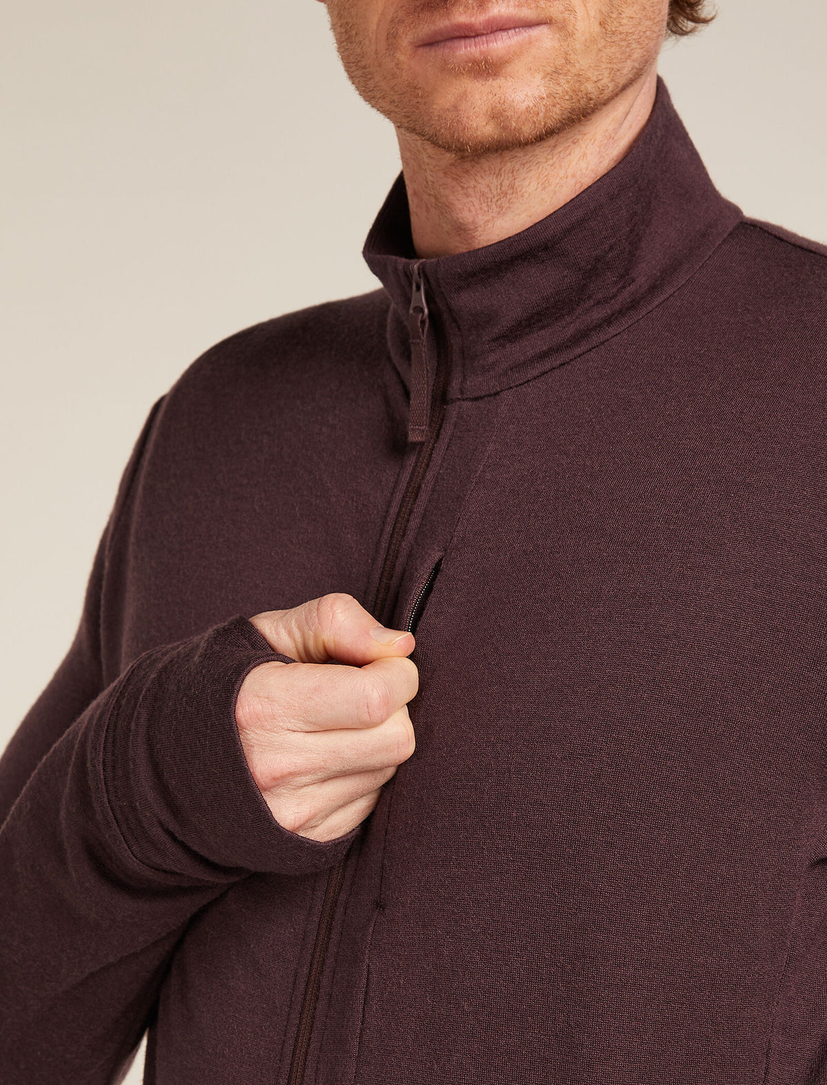 Manteau à manches longues et glissière 260 Quantum en mérinos Men's Java - 8