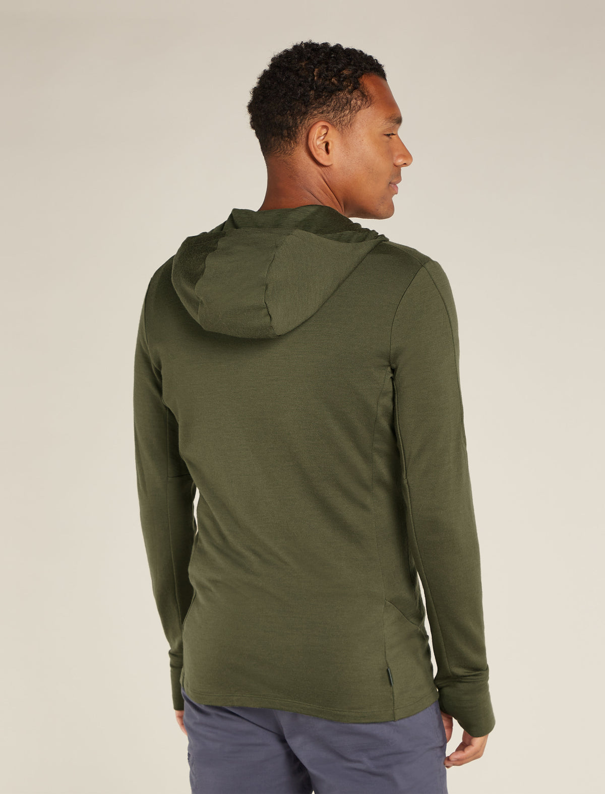 Haut à capuche, manches longues et glissière 260 Quantum en mérinos Men's Loden - 2