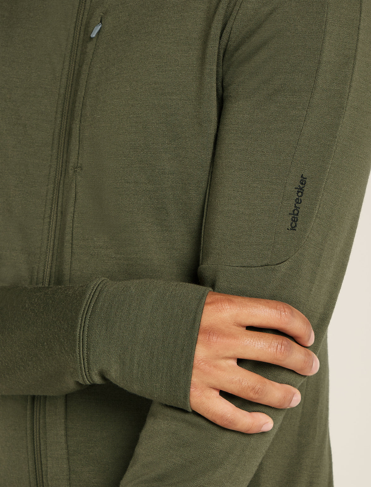 Haut à capuche, manches longues et glissière 260 Quantum en mérinos Men's Loden - 5