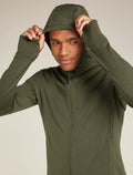 Haut à capuche, manches longues et glissière 260 Quantum en mérinos Men's Loden - 7