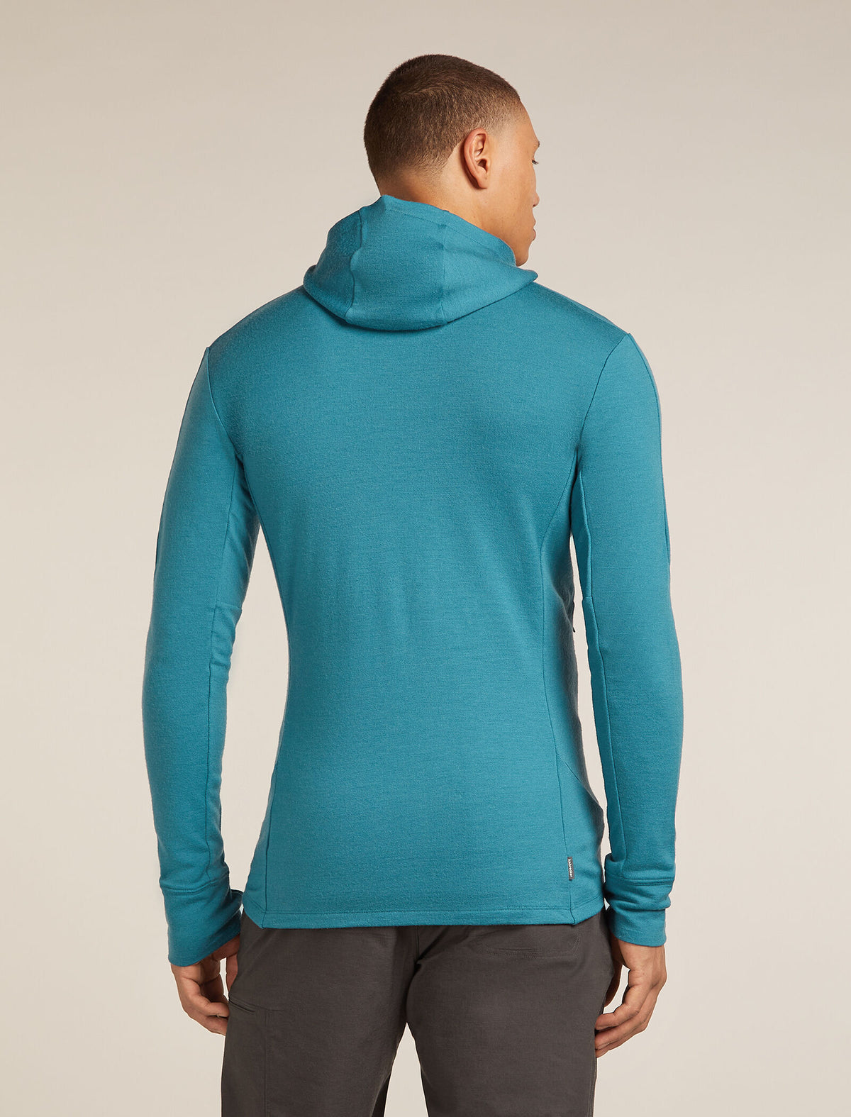 Haut à capuche, manches longues et glissière 260 Quantum en mérinos Men's Topaz - 2