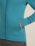 Haut à capuche, manches longues et glissière 260 Quantum en mérinos Men's Topaz - 7