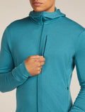 Haut à capuche, manches longues et glissière 260 Quantum en mérinos Men's Topaz - 8