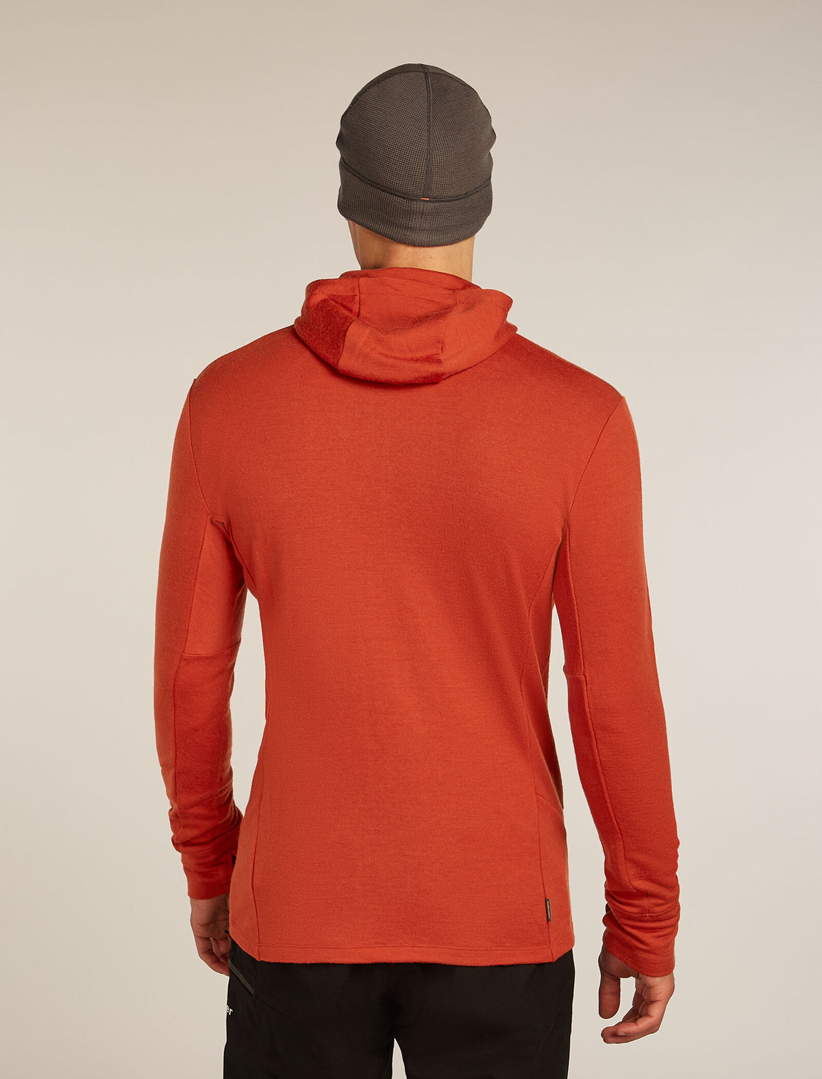 Haut à capuche, manches longues et glissière 260 Quantum en mérinos Men's Agate - 2