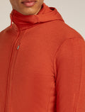 Haut à capuche, manches longues et glissière 260 Quantum en mérinos Men's Agate - 5