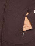 Women's Merino 260 Quantum Long Sleeve Zip Jacket Java - 8