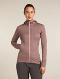 Women's Merino 260 Quantum Long Sleeve Zip Hoodie Summit/Blush - 1