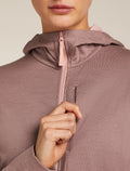 Women's Merino 260 Quantum Long Sleeve Zip Hoodie Summit/Blush - 10