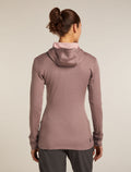 Women's Merino 260 Quantum Long Sleeve Zip Hoodie Summit/Blush - 2