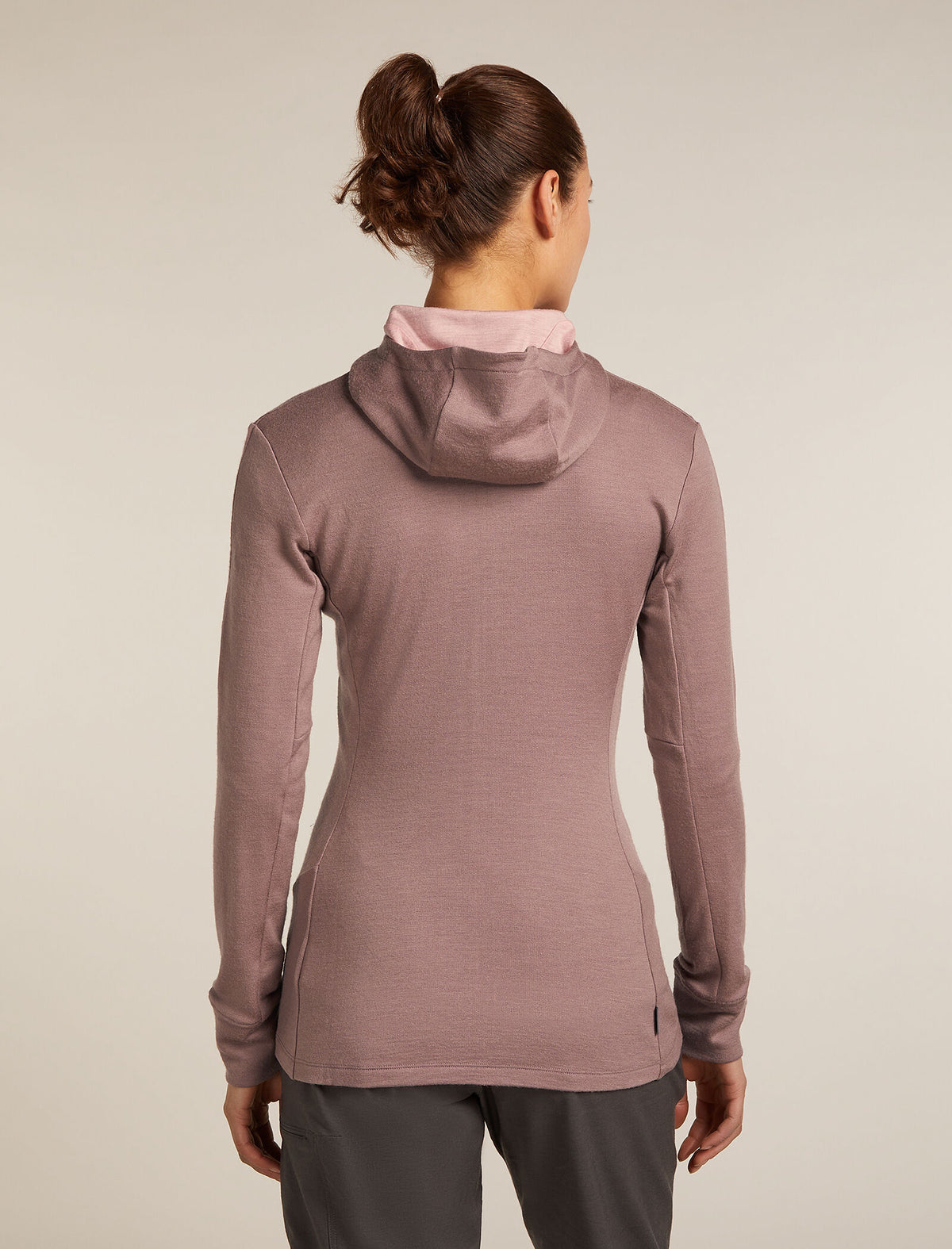 Women's Merino 260 Quantum Long Sleeve Zip Hoodie Summit/Blush - 2