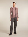 Women's Merino 260 Quantum Long Sleeve Zip Hoodie Summit/Blush - 3