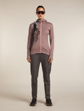 Women's Merino 260 Quantum Long Sleeve Zip Hoodie Summit/Blush - 4