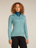 Women's Merino 260 Quantum Long Sleeve Zip Hoodie Hydro - 1