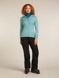 Women's Merino 260 Quantum Long Sleeve Zip Hoodie Hydro - 3