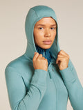 Women's Merino 260 Quantum Long Sleeve Zip Hoodie Hydro - 8