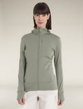 Women's Merino 260 Quantum Long Sleeve Zip Hoodie Oil/Black/Silver - 1