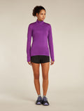 Women's Merino Blend 200 Realfleece™ Descender Long Sleeve Half Zip Top Passion - 3