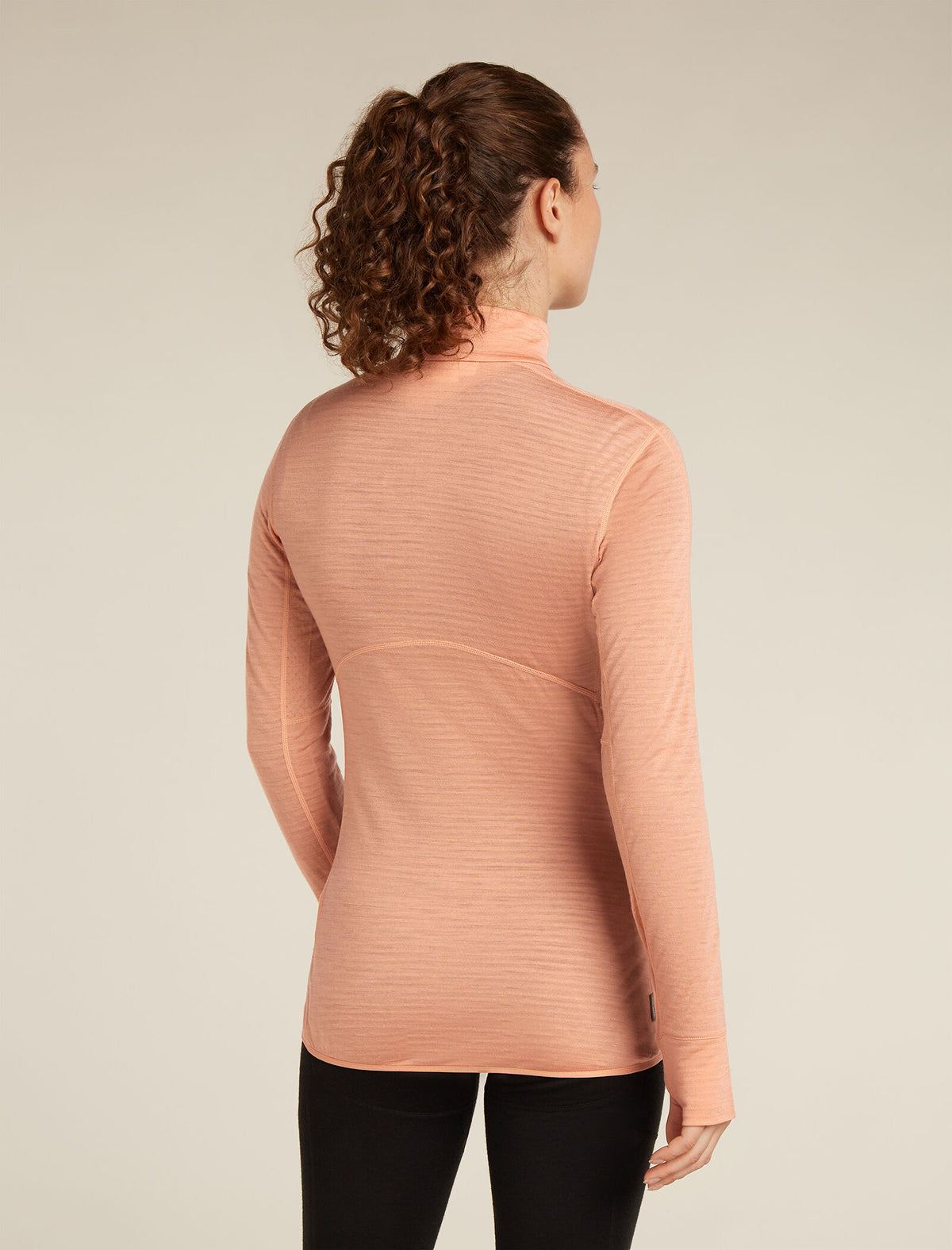 Manteau à manches longues et demi-glissière 200 RealFleece™ Descender en mélange de mérinos Femme Desert sand - 2