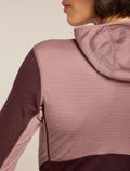Women's Merino Blend 200 Realfleece™ Descender Long Sleeve Zip Hoodie Summit/Java - 10