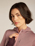 Women's Merino Blend 200 Realfleece™ Descender Long Sleeve Zip Hoodie Summit/Java - 7