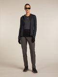 Women's Merino Blend 200 Realfleece™ Descender Long Sleeve Zip Hoodie Jet Hthr/Black - 4