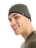 Unisex Merino 200 Pocket Hat Loden/Midnight Navy - 3