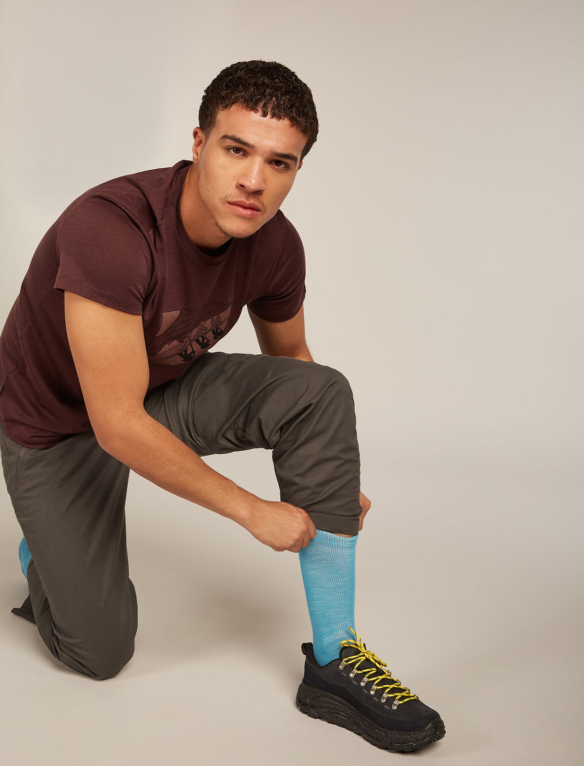Chaussettes Vie quotidienne Lifestyle Light Crew en mérinos Men's Topaz/Hydro - 1