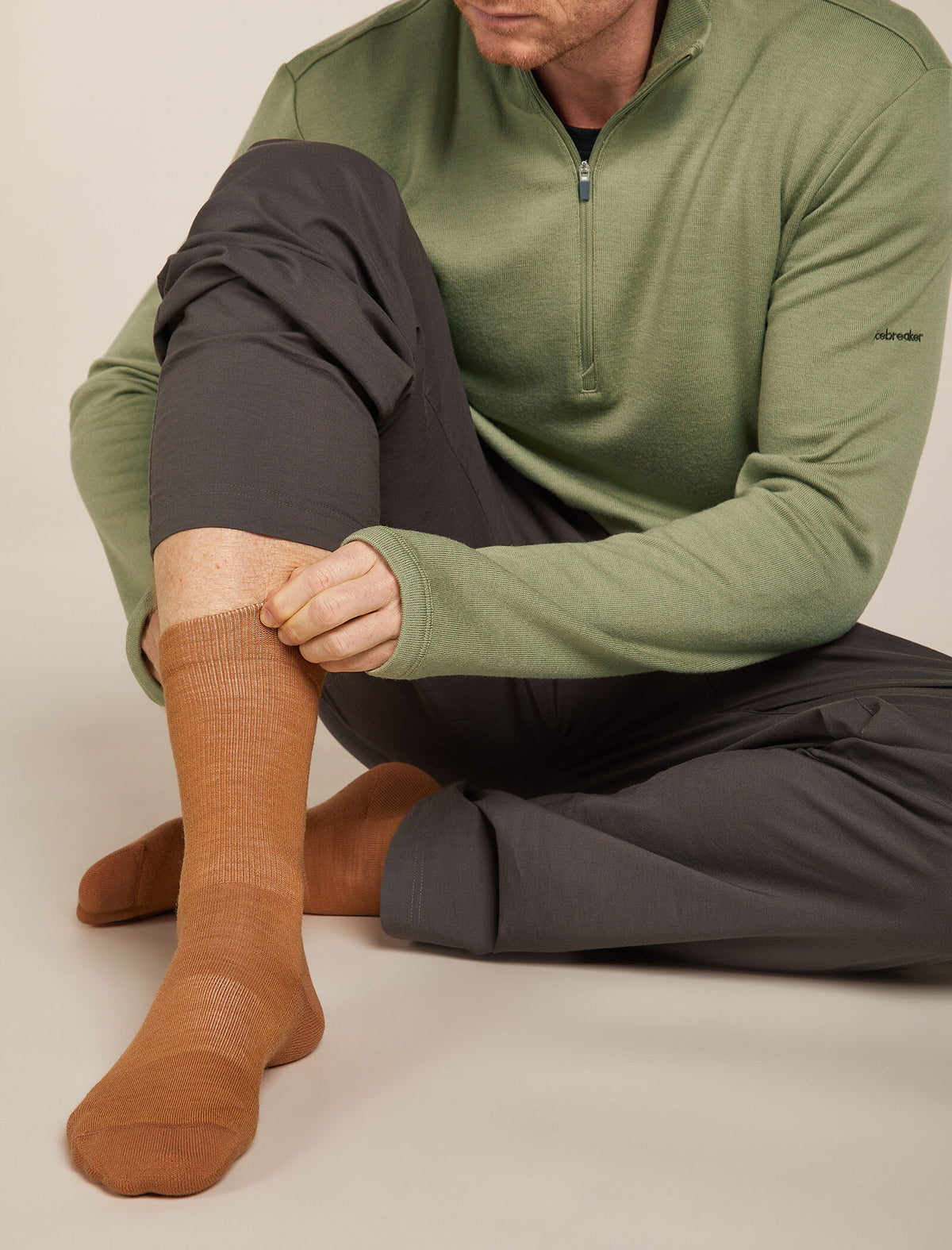 Chaussettes Vie quotidienne Lifestyle Light Crew en mérinos Men's Trail/Topaz - 2