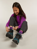 Kids’ Merino Blend Hike Light Crew Socks Passion/royal navy - 1