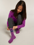 Kids’ Merino Blend Hike Light Crew Socks Passion/royal navy - 2